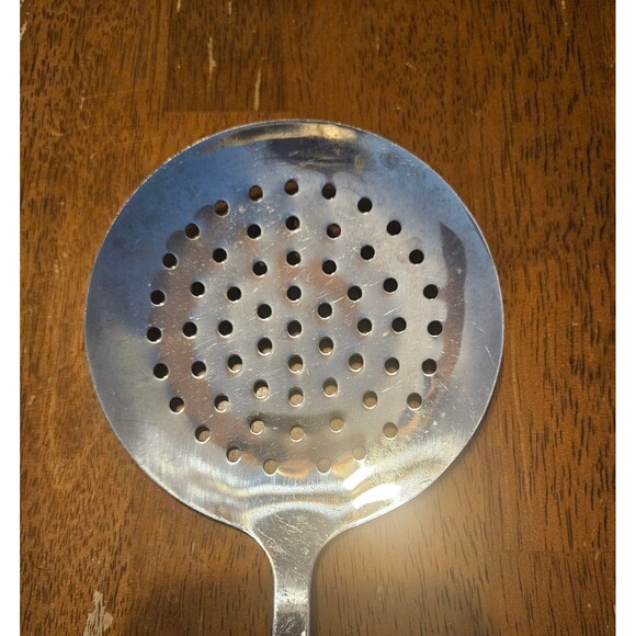 Stainless Steel Spoon Skimmer Strainer Deep Fry Boil Serving Utensil Long - Picture 1 of 5